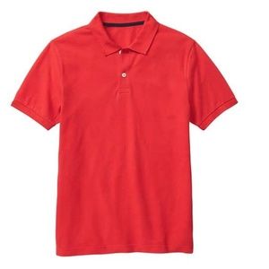 NWT GAP PIQUE POLO, MEDIUM, RED/ORANGE, COTTON